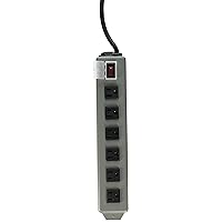 TRIPP LITE UL24RA-15 Waber Industrial Power Strip 6 Right-Angle Outlets 15' Cord, Locking Switch Cover Black