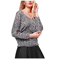 Women's V Neck Sweaters 2024 Fashion Knit Tops Comfy Long Sleeve Lightweight Jumper Fall Knitwear Pullover Sweater