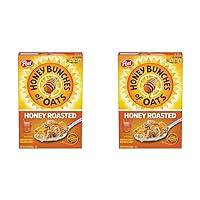 Honey Bunches of Oats Honey Roasted Breakfast Cereal, Honey Oats Cereal with Granola Clusters, 12 OZ Box (Pack of 2)