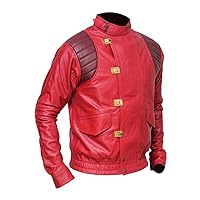 Akira Kaneda Real Leather Moto Jacket Red