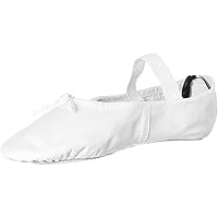 Leo Girls Ballet Russe Dance Shoe, White, 9.5 Toddler