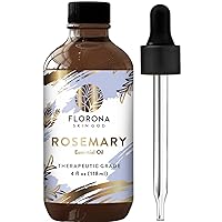 Florona Rosemary Essential Oil - 100% Pure & Natural - 4 fl oz, Rosemary Oil for Hair, Skin Care Essential Oil, Aromatherapy Oil for Diffuser, Oil for Soap Making, Candle Making Oil