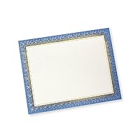 Gartner Studios Blue and Gold Foil Certificate Paper, 80lb 8.5” x 11”, 15 Count, Blue With Gold Foil (36001-S)