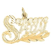 18K Yellow Gold Someone Special Pendant, Made in USA