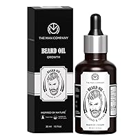 The Man Company 100% Natural Beard Oil for Men with Almond Oil, Thyme, Argan, and Jojoba Oil for Faster Beard Growth - 1.1 Oz | Beard Conditioner Oil, Softens & Strengthens Beards and Mustaches