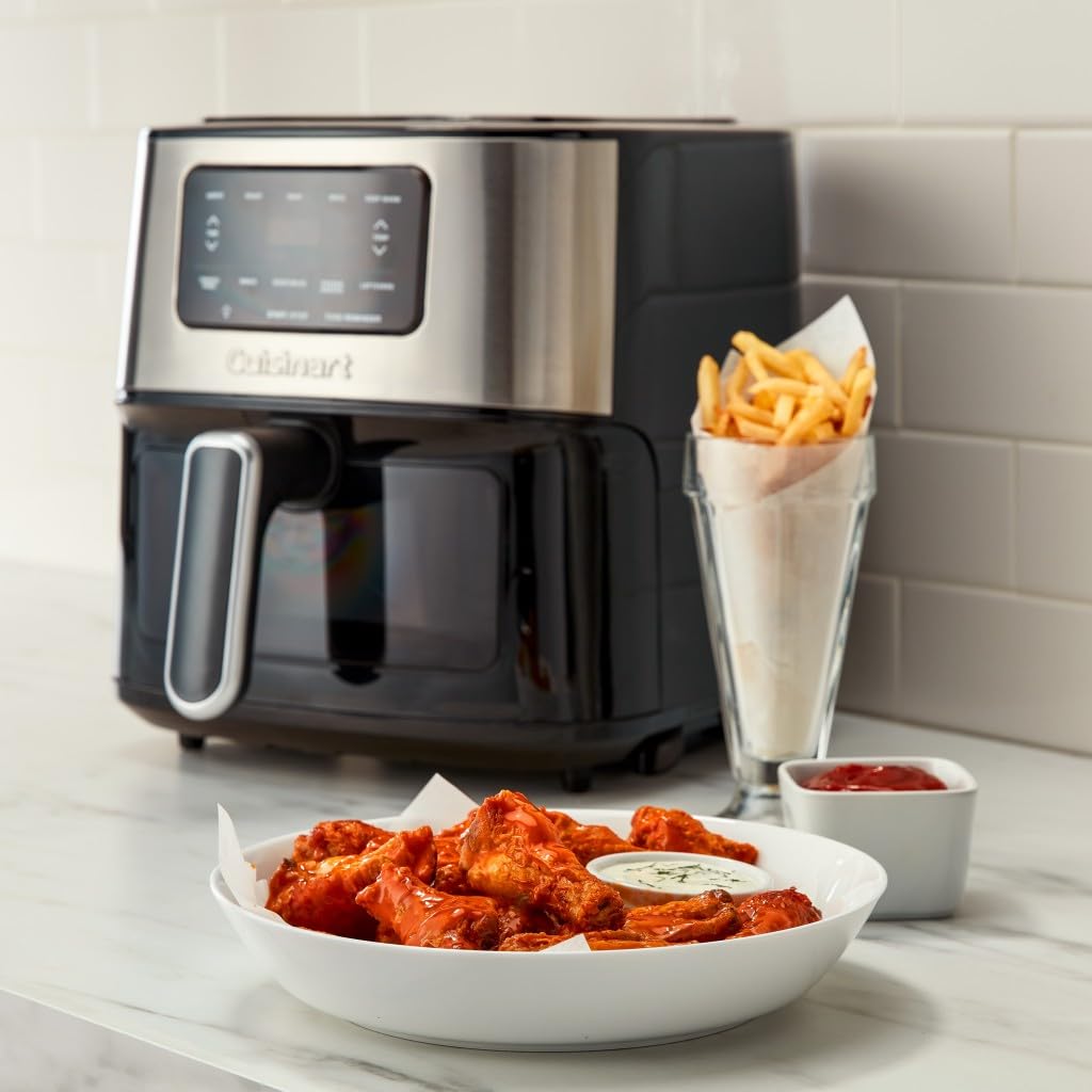 Cuisinart Airfryer, 6-Qt Basket Air Fryer Oven that Roasts, Bakes, Broils & Air Frys Quick & Easy Meals - Digital Display with 5 Presets, Non Stick & Dishwasher Safe, AIR-200