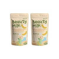 2 Packs Beauty Milk Japanese Collagen Melon Drink - 50,000mg Hydrolyzed Collagen