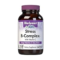 Bluebonnet Nutrition Stress B Complex Vegetable Capsules, 50 Count
