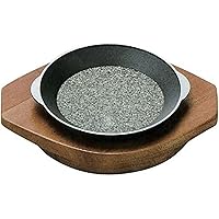 J-kitchens 5.9 inches (15 cm) Stovetop Stone Pot (Small) & Dedicated Wooden Stand Set