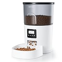 Automatic Cat Feeders, 3L Timed Cat Dry Food Dispenser with Clog-Free Design, Auto Pet Feeder for Cats and Dogs, 1-4 Meals Per Day