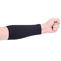 1 Pair Forearm Compression Sleeves for Men Women Tattoo Cover Up Sleeve Tattoo Aftercare Supplies (M, Black)