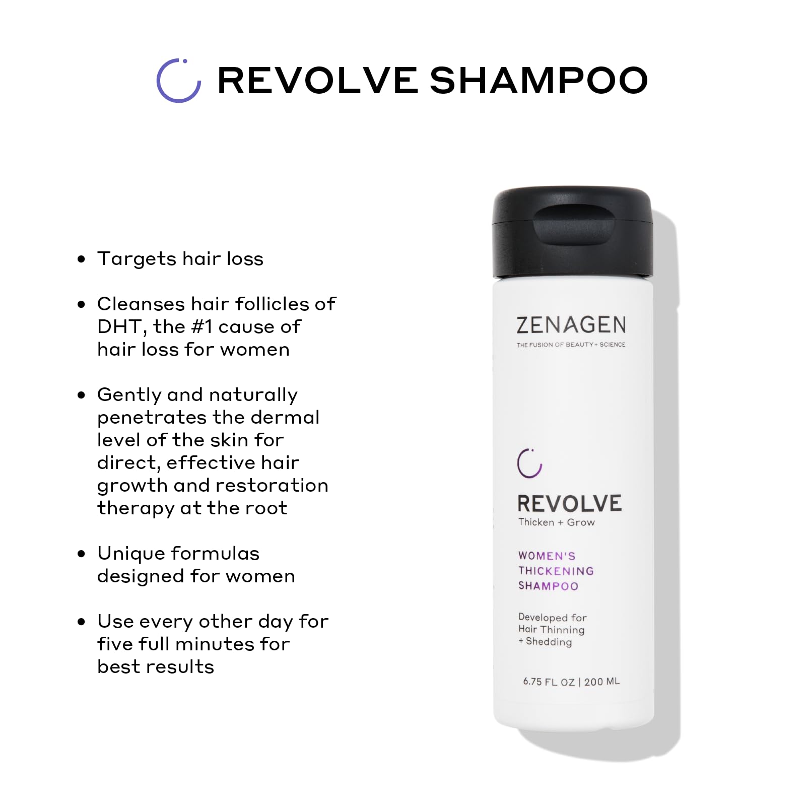 Zenagen Revolve Thickening and Hair Loss Shampoo Treatment for Women