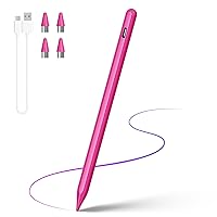 Stylus Pen, Active Stylus Pen Touch Screens Compatible for Android and iOS Tablet/Phones, Rechargeable Universal Stylus Pencil Compatible for Apple/i-Pad/Phone Tablet, BabyPink