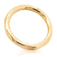 Tilum 18g 14kt Yellow Gold Clicker Ring for Nose, Septum, Ear Lobe, Cartilage, Daith, Helix Piercing Jewelry for Women and Men