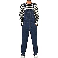 Mens Overall Cowgirl Coveralls Overalls Trousers Pants Unitard for Man Faux Denim Cargo Fall Winter Coveralls 2024