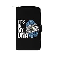 It's in My DNA Guatemala Flag Cute Long Wallet for Women Men Coin Pouch Credit Card Holder Organizer Purses Travel, 19.7x11x3.5cm, style