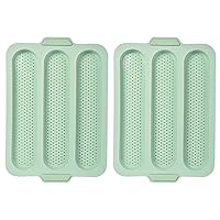 Mini Cake Moulds,Chocolate Silicone Molds,3 Cavity Long Loaf Stick Bake Tray Silicone Bread Baking Mold Hot Dog Bread Mould Cake Mold Baking Tool