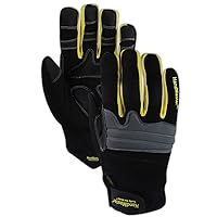 MECH103L Hand Master MECH103 Mechanics Gloves with Gel Palm Padding, Black, Large (1 Pair)