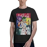 Anime T Shirts Kuroko's Basketball Mens Summer Cotton Tee Crew Neck Short Sleeve Tops Black