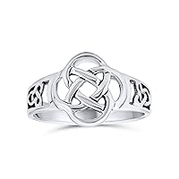 Bling Jewelry Personalized Best Friends BFF Love Knot Irish Celtic Infinity Band Ring For Teen Women Oxidized .925 Sterling Silver Customizable
