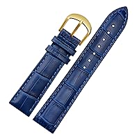 For brand Watch Bracelet Belt Woman Watchbands Genuine Leather Strap Watch Band 10 12 14 16 18 20 22mm Multicolor Watch Bands (Color : 10mm Gold Clasp, Size : 12mm)