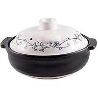 Kitchen Pot Clay Casserole Pot 2.1L Terracotta Stew Pot Ceramic Casserole - High-Temperature Firing, Energy-Saving and Durable, Not Easy to Age