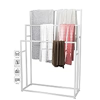 Towel Standing Rack Freestanding Metal Towel Rack Towel Holder for Bathroom/Kitchen/White