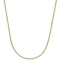 Bling For Your Buck Women's 18K Gold Flashed Sterling Silver Italian Miami Cuban Curb Link Chain Necklace
