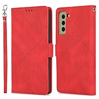 Magnetic Leather Case for Samsung Galaxy S23 S22 S21 S20 FE S10E S9 S8 S7 Note 20 10 9 8 Plus Ultra Card Slot Wallet Phone Cover,red,for Galaxy S22 Ultra