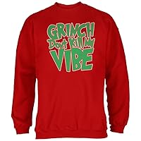 Old Glory Christmas Grinch Don't Kill My Vibe Red Adult Sweatshirt