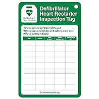 V Safety Defibrillator Inspection Tag Kit Pack of 10