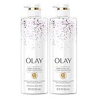 Olay Exfoliating & Revitalizing Body Wash with Himalayan Salt, Pink Grapefruit, and Vitamin B3, 17.9 fl oz (pack of 2)