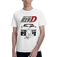 Anime Initial D Man's T-Shirt Summer Casual O-Neck Short Sleeve Tops