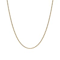 Nautica 14K Gold Plated Brass Necklace - Classic Twist French Rope Chain Necklace for Men and Women, Size 20 in, 4 mm