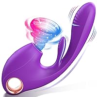 Sucking Vibrator Sex Toys for Women - BOMBEX Adult Toys 3in1 G Spot Vibrator,Clitoral Sucking Vibrators & 10 Vibration Dildo, Female Sex Toy for Couples, Vibradores, Juguetes Sexuales, Purple