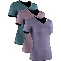 CADMUS Workout t-Shirts for Women V-Neck/Crewneck Quick Dry Running Shirts Yoga