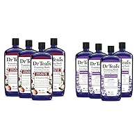 Dr Teal's Foaming Bath Bundles with Epsom Salt, Shea Butter & Almond Oil, Soothe & Sleep with Lavender, 34 fl oz (8 Packs of 4) (Packaging May Vary)