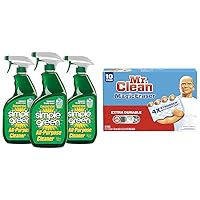 Simple Green All-Purpose Cleaner (96 Fl Oz) and Mr. Clean Magic Eraser Scrubbers (10 Count)