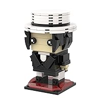 MOOXI-MOC Anime Demon Slayer Brick Mini Headz Kibutsuji Muzan Building Set,Creative Cute Building Blocks Children Kits,Gifts for Kids(136pcs)
