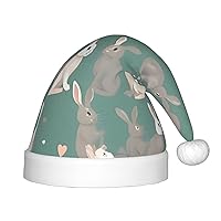 Rabbit backgrounds Kids' Merry Christmas Santa Hat - Vibrant Printed Holiday Hat for Children, Unisex Comfort