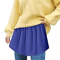 Shirt Extender for Women Plus Size Half Length Skirt Lower Sweep Skirt Mini Undershirt Skirt Adjustable Layering Shirts