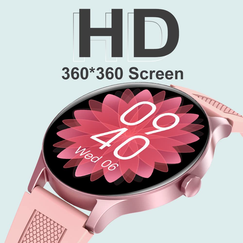 Smart Watch NY20 – Pink, Women Fashion Fitness Sport Smart Watch Pink. 360X360 HD Screen with IP68 Waterproof and Shows Heart Rate. (Shelf Stock Number) #2