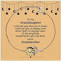 Granddaughter Gift From Grandmother. Granddaughter, You are Precious in every way. Birthday Gifts For Granddaughter. Keepsake Gifts Sunflower Bracelet