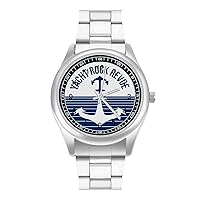 Yacht Rock Revue Classic Watches for Men Fashion Graphic Watch Easy to Read Gifts for Work Workout