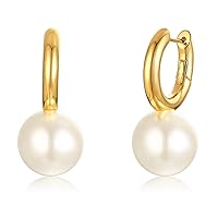 Earrings for Women Huggie Stud Cubic Zircon Pearl Earrings Gifts for Women Birthday Gifts14K Gold Plated Cuff Earrings