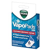 Vicks VapoPads– Soothing Menthol Vapor Pads for Vicks Humidifiers, Vaporizers, Waterless Vaporizers, and Plug-Ins, VSP-19, 6 Count (Pack of 1)