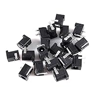 20pcs 3 Pin DC Power Connector PCB Mount Female Plug Jack (DC005 5.5x2.1mm)