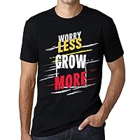Men's Graphic T-Shirt Worry Less Grow More Eco-Friendly Limited Edition Short Sleeve Tee-Shirt Vintage Birthday
