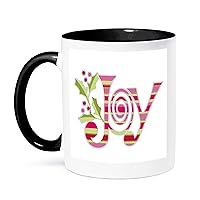 3dRose TNMGraphics Christmas - Pink and Green Christmas Joy - Mugs (mug_60784_9)