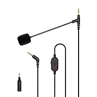 MEE audio ClearSpeak Universal Headset Cable with Boom Microphone, Black (CBL-BM-BK), 1.8m